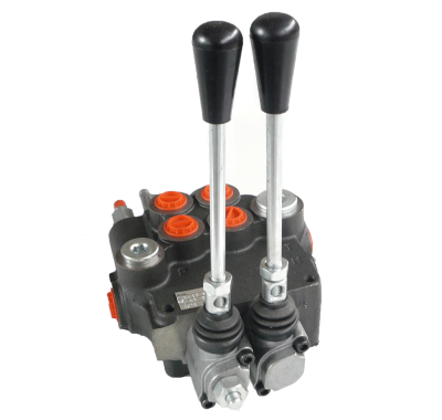 Distributeur hydraulique 50L/min 2 éléments, 2 vitesses