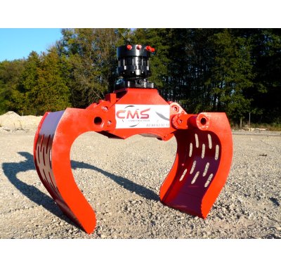Pince de tri / enrochement 1,20m + rotator à plaque 4.5T