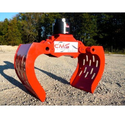 Pince de tri / enrochement 1,20m + rotator fixe 5T