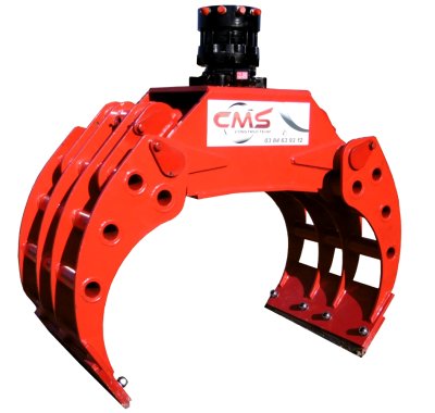Pince de tri / enrochement 1,40m + rotator à plaque 4.5T