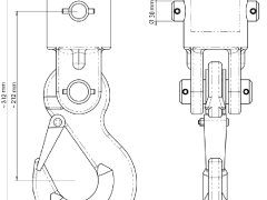 Crochet de levage pour rotator hydraulique 4,5 tonnes