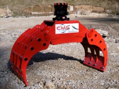 Pince de tri / enrochement 1,40m + rotator à plaque 4.5T