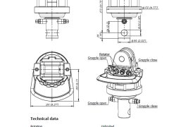 Crochet de levage + rotator hydraulique 4,5  tonnes