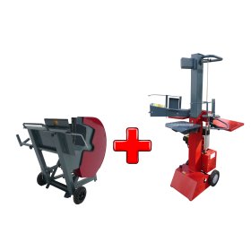 Fendeuse 10T électrique + Scie à bûches E500
