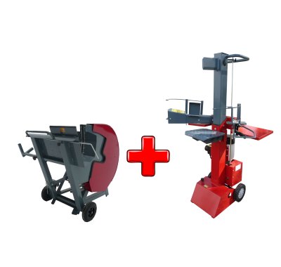 Fendeuse 10T électrique + Scie à bûches E500