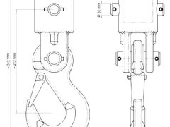Crochet de levage pour rotator hydraulique 5,5 tonnes