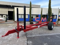 Remorque forestiere 5m RB65 roues 400x60x15.5